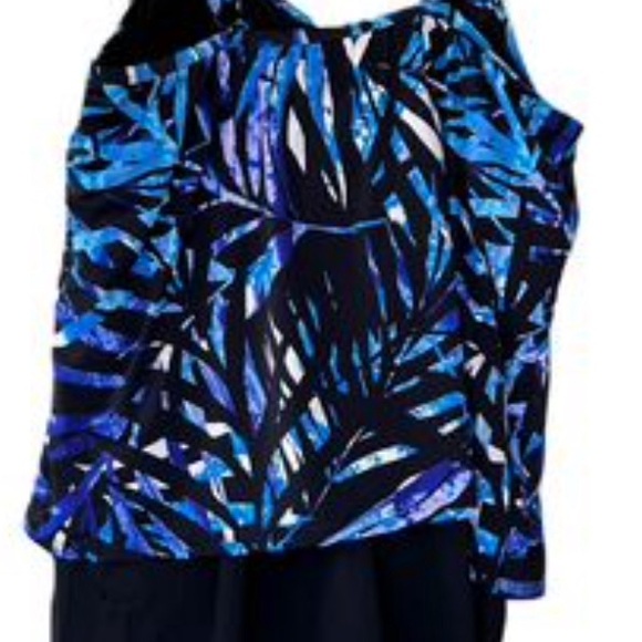 Sz 22 Swim For All RomperTank Overlay SwimRomper Adjustable Straps Tummy Control - Picture 3 of 14